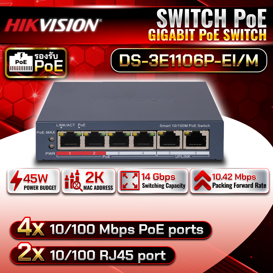 Switch POE DS-3E1106P-EI/M