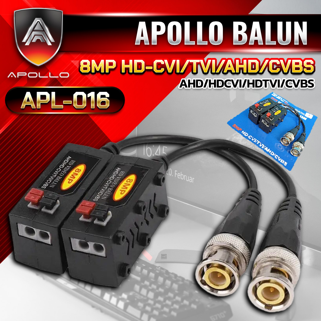 APOLLO BALUN รุ่น APL-016 รองรังความละเอียด 8MP ระยะ 300ม.