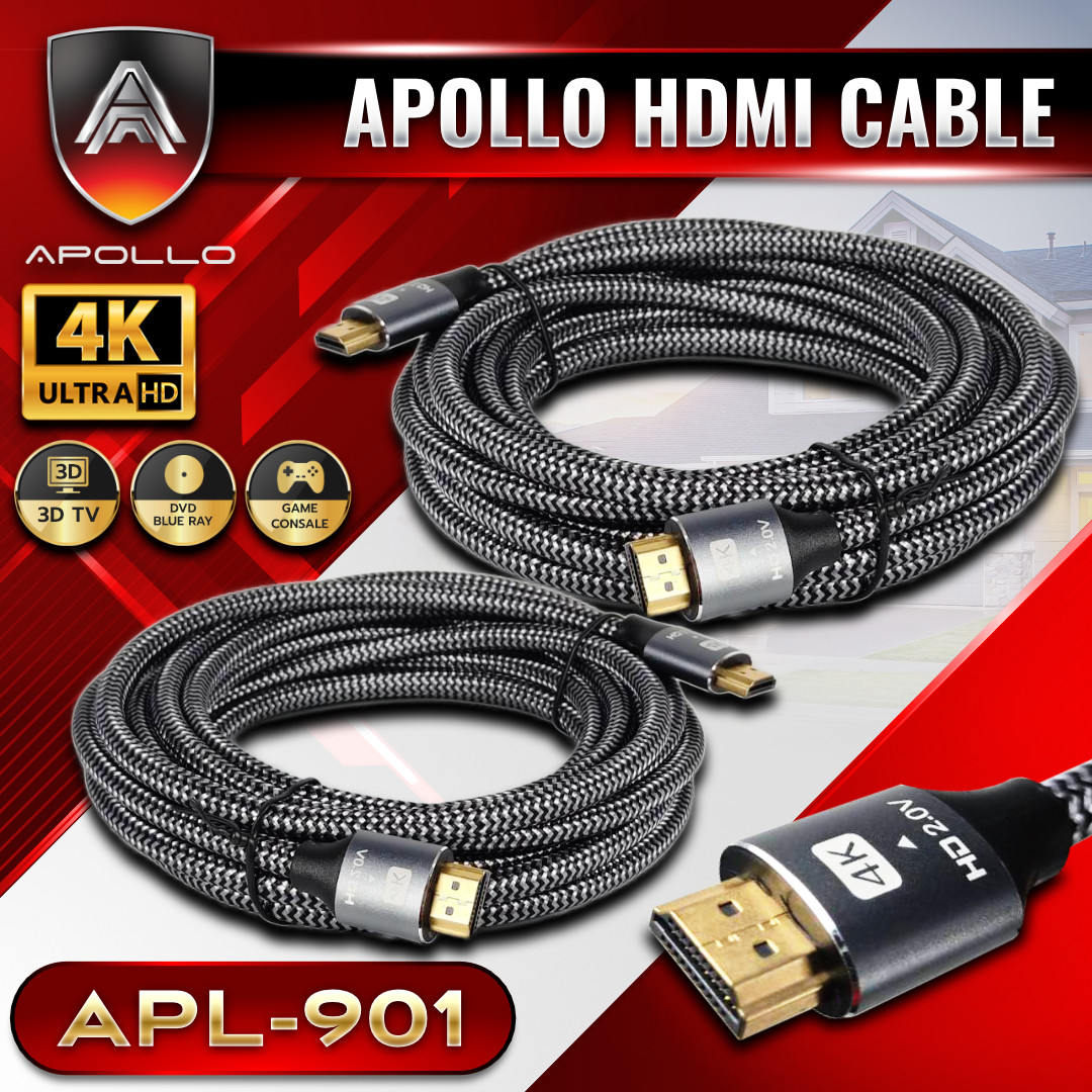 APOLLO สาย HDMI V.2.0 4K รุ่น APL-901 ความยาว 1.5ม.