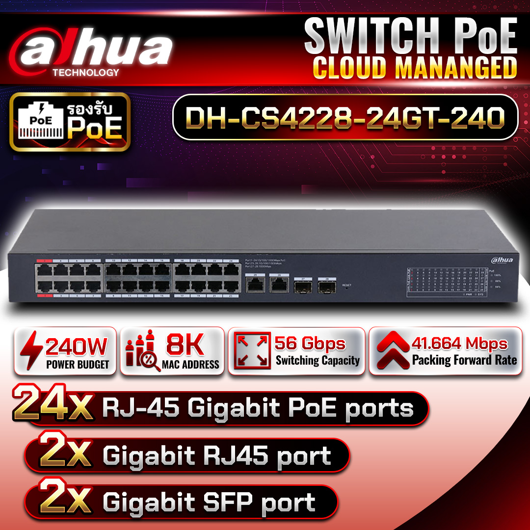 Switch POE DH-CS4228-24GT-240