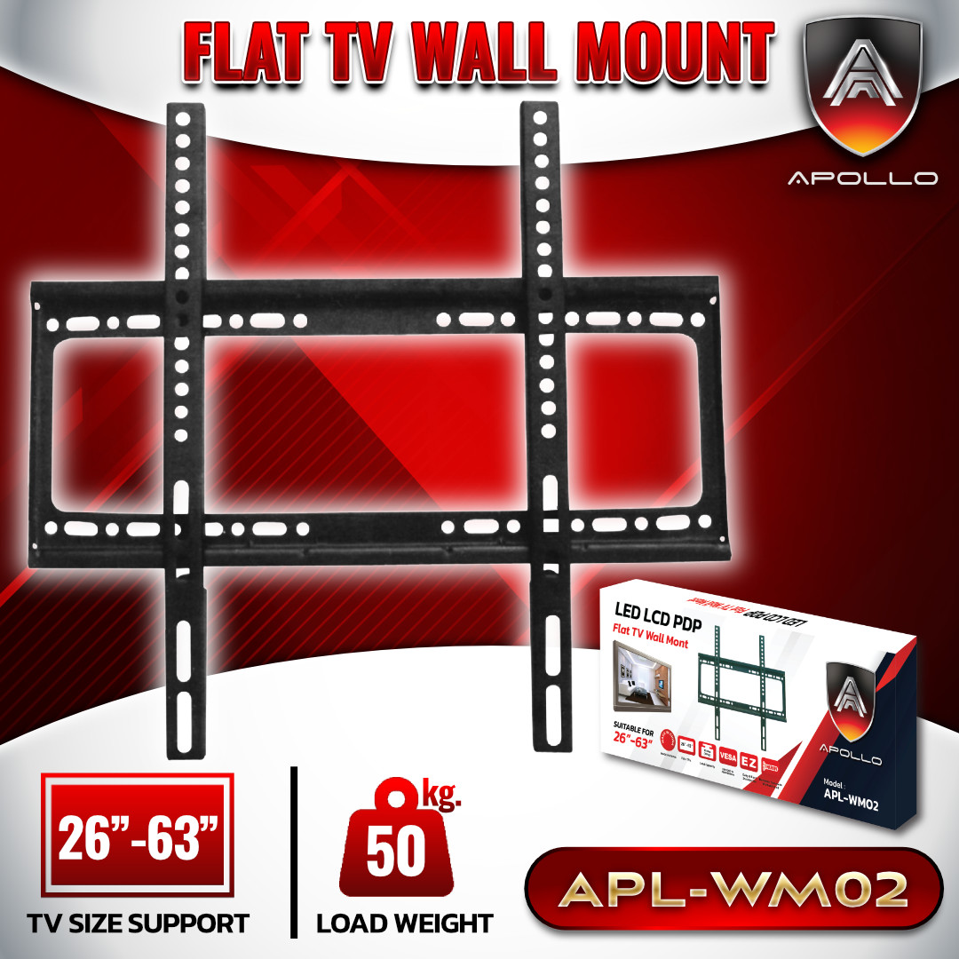 APOLLO ขาแขวนทีวีแบบแขวนกำแพง รุ่น APL-WM02 สำหรับทีวี 26"-63" Wall mount
