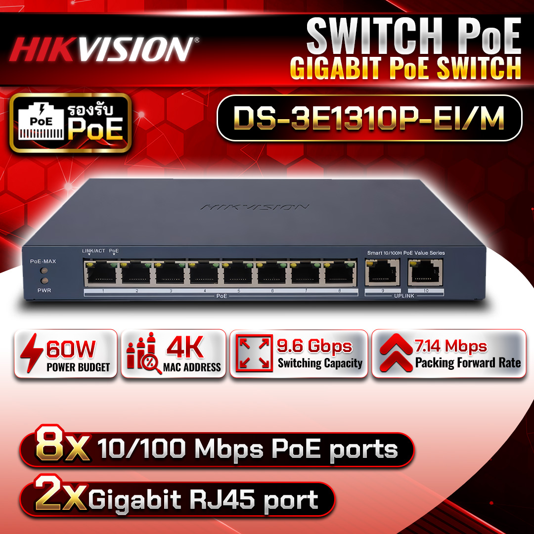 Switch POE DS-3E1310P-EI/M